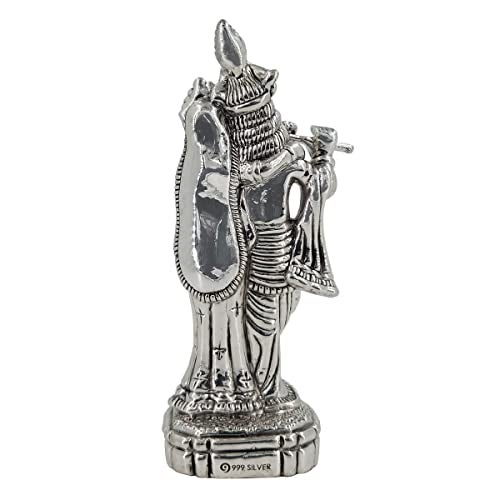 MAA SILVER Pure Silver Radha Krishna Murti/Idol Beautiful Symbol of Love & Trust Perfect for Pooja/Puja & Gifting Use (999 Purity)(33 Grams) - Image 3
