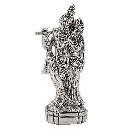 MAA SILVER Pure Silver Radha Krishna Murti/Idol Beautiful Symbol of Love & Trust Perfect for Pooja/Puja & Gifting Use (999 Purity)(33 Grams) - Image 1