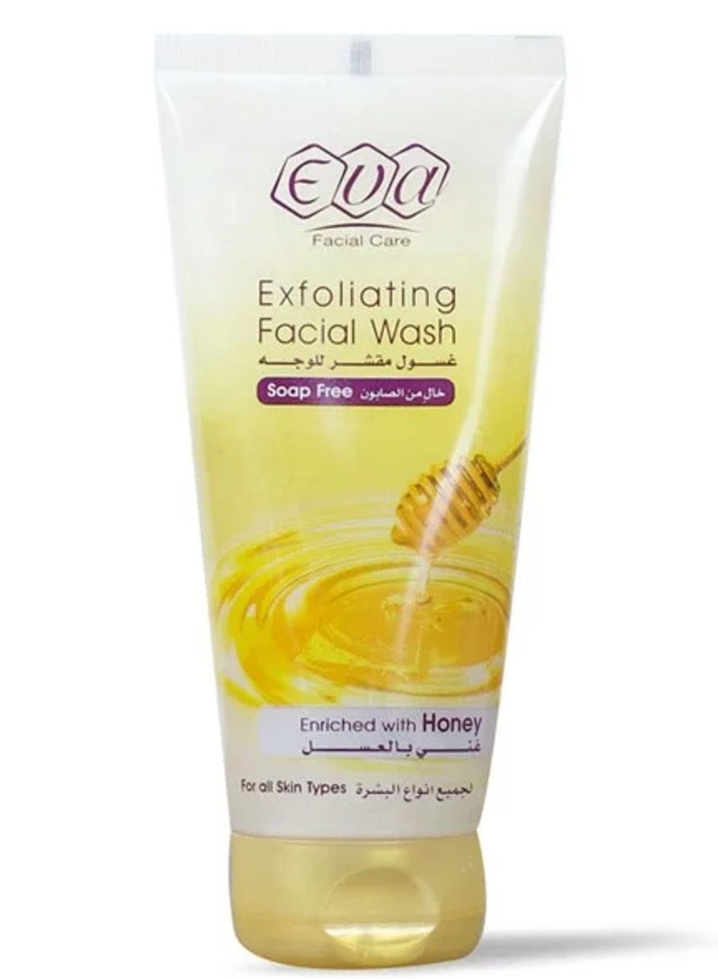 إيفا غسول مقشر للوجه غني بالعسل لجميع أنواع البشرة - 150مل
