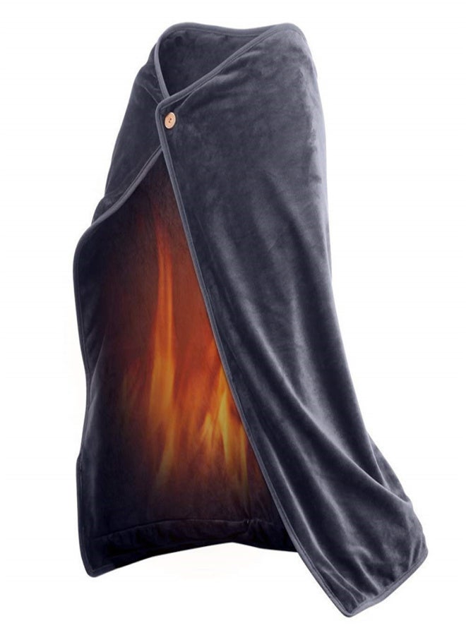 USB Electric Heating Shawl Detachable Washable Blanket Winter Knees Body Warmer Home Office Heated Blanket - Image 1