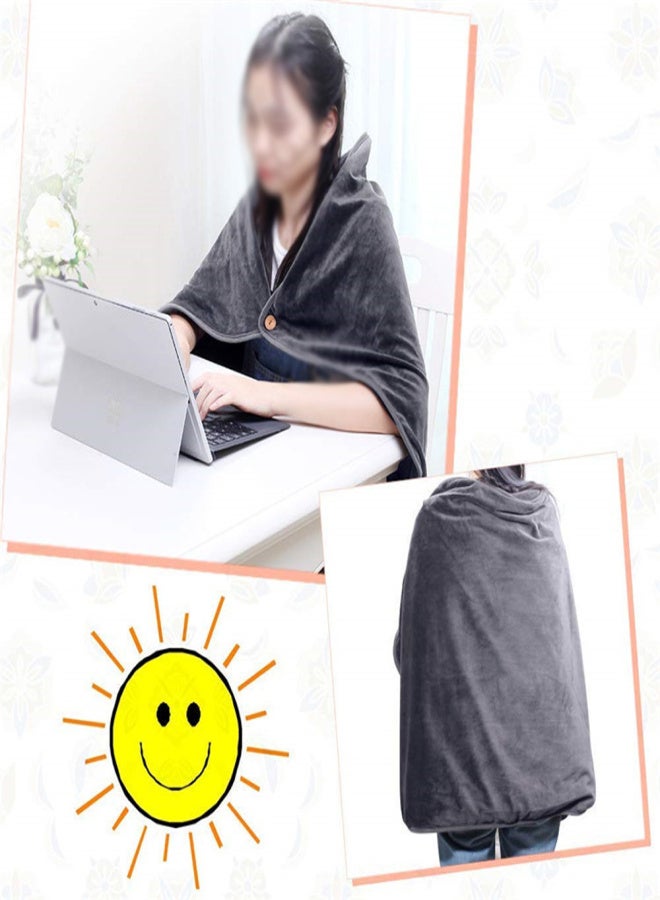 USB Electric Heating Shawl Detachable Washable Blanket Winter Knees Body Warmer Home Office Heated Blanket - Image 2