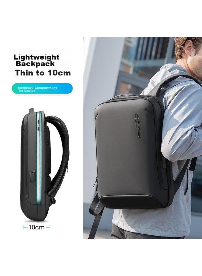MARK RYDEN Marco Leiden Backpack For Men, Mini Lightweight Laptop Bag, Business Travel Backpack With Wet And Dry Separation, Mr9008 Elegant Black - Image 2