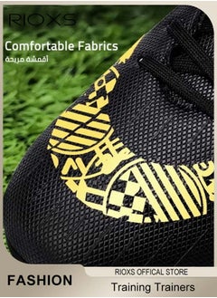 RIOXS Men's Soccer Shoes,Professional Spikes Sport Shoe,Competition Training Trainers For Men,Non-Slip Sneakers,Lace-Up Athletic Shoes,Lightweight Indoor Outdoor Sports Trainers For Youth And Adult,Baseball Lacrosse Football Sneaker, Mens Athlesiure Trainers  - Image 4
