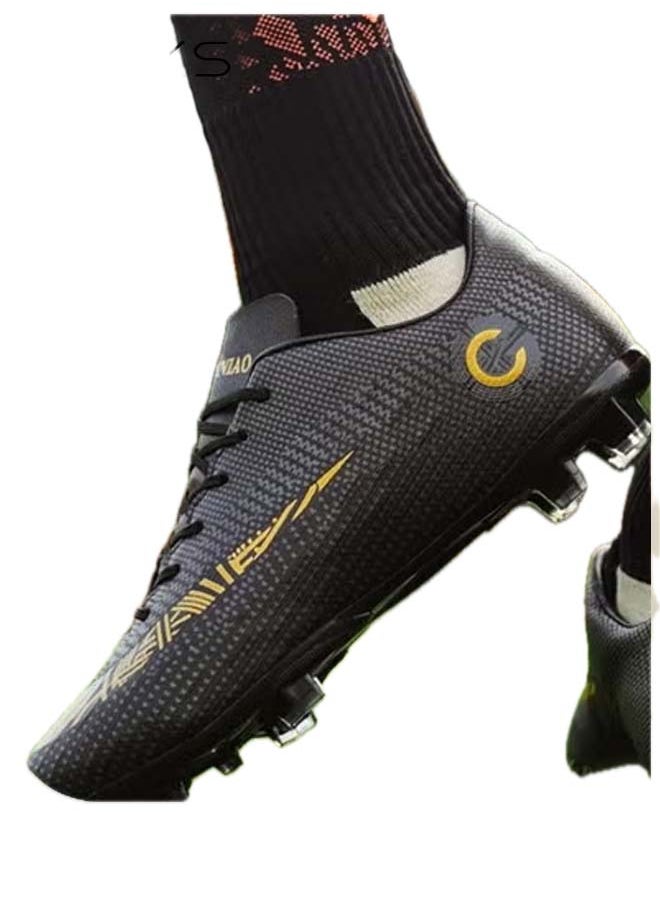 RIOXS Men's Soccer Shoes,Professional Spikes Sport Shoe,Competition Training Trainers For Men,Non-Slip Sneakers,Lace-Up Athletic Shoes,Lightweight Indoor Outdoor Sports Trainers For Youth And Adult,Baseball Lacrosse Football Sneaker, Mens Athlesiure Trainers  - Image 1