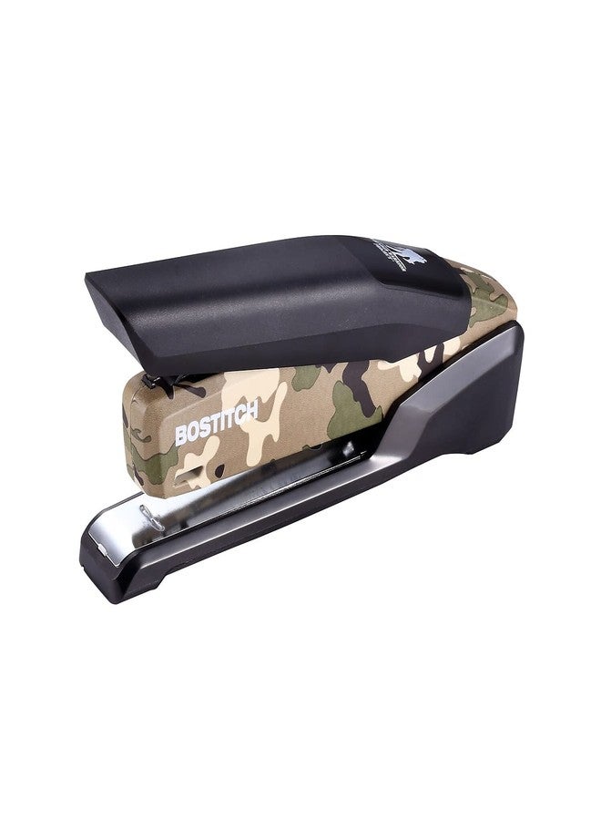 Bostitch Office Metal Spring Powered Stapler, One Finger, Supports Wounded Warrior Project, Camouflage (INP28-WW) - Image 1
