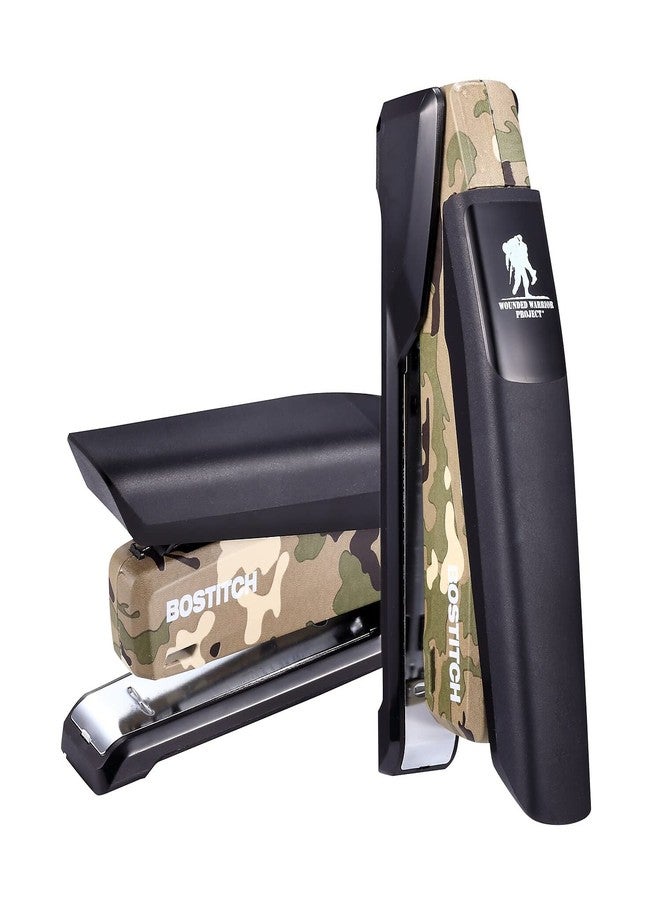 Bostitch Office Metal Spring Powered Stapler, One Finger, Supports Wounded Warrior Project, Camouflage (INP28-WW) - Image 3