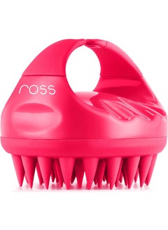 ROSS Ross Hair Scalp Massager Shampoo Brush with Soft Silicone Bristles for Anti Dandruff, Exfoliating with Scalp Care Manual Head Massager, 1 Count (Pack of 1) (Style 1, Pink) 