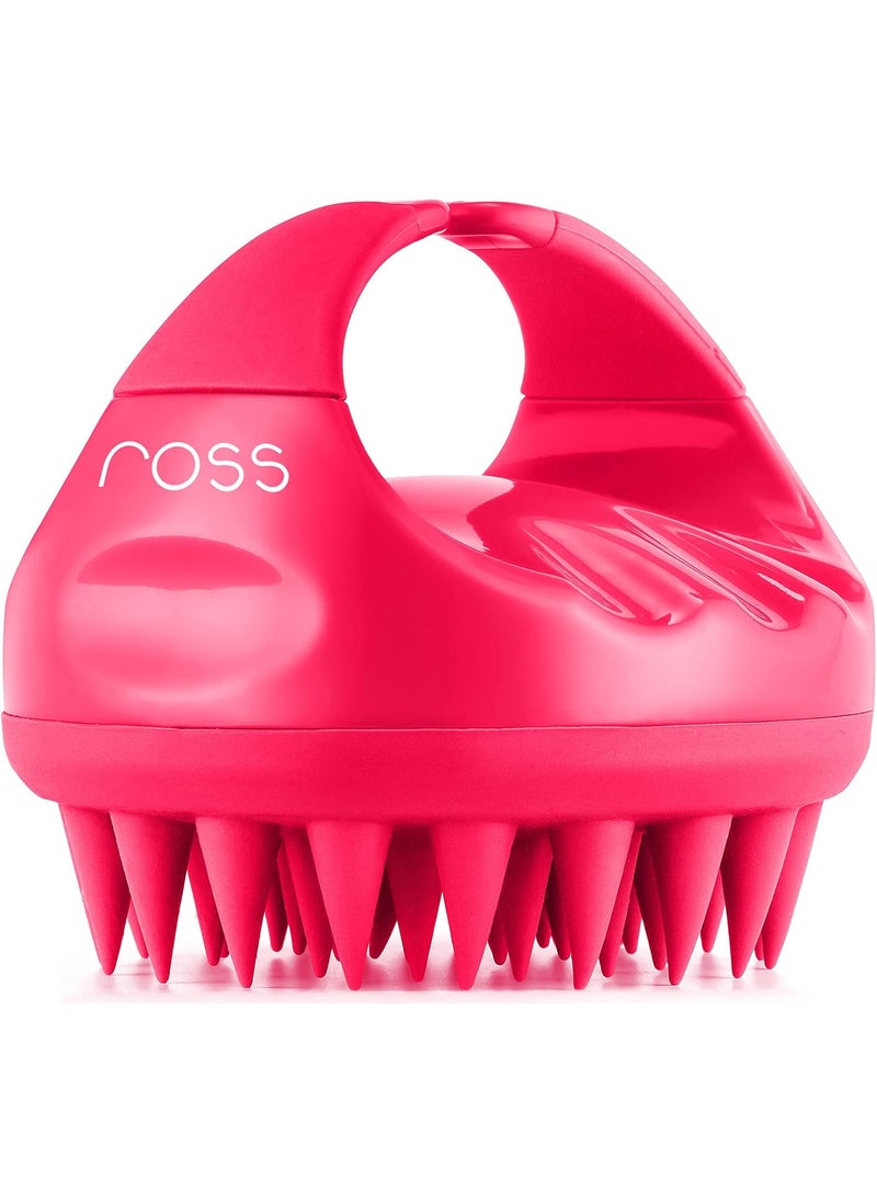 ROSS - Ross Hair Scalp Massager Shampoo Brush with Soft Silicone Bristles for Anti Dandruff, Exfoliating with Scalp Care Manual Head Massager, 1 Count (Pack of 1) (Style 1, Pink) - Image 1