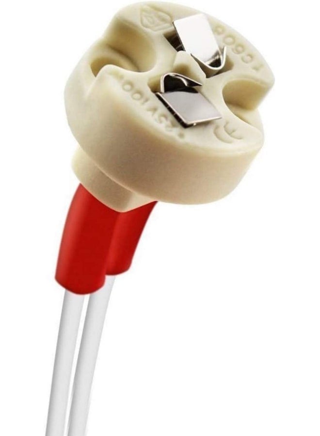 Royal Apex Ce Vde Certified G4 Mr16 Bi-Pin Base G4 G6.35 Gy6.35 Gx5.3 Gu5.3 Gz4 Mr11 Ceramic Body Universal Lamp Holder For Halogen Incandescent Led Lamps Pack Of 25 - Image 1