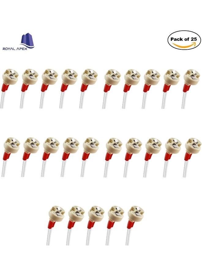 Royal Apex Ce Vde Certified G4 Mr16 Bi-Pin Base G4 G6.35 Gy6.35 Gx5.3 Gu5.3 Gz4 Mr11 Ceramic Body Universal Lamp Holder For Halogen Incandescent Led Lamps Pack Of 25 - Image 2
