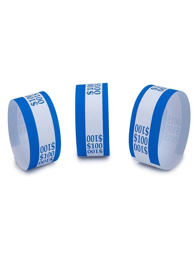 L LIKED Pack of 502 Currency Band Self Sealing Currency Straps Bands Money Bill Wrappers (Blue $100-502 PCS) - Image 4