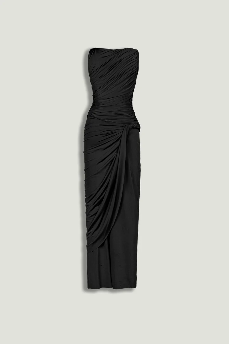 Nocturne  Draped Sleeveless Midi Dress for Women | Best Price UAE