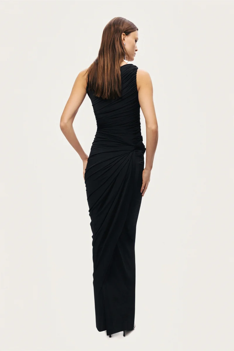 Nocturne  Draped Sleeveless Midi Dress for Women | Best Price UAE