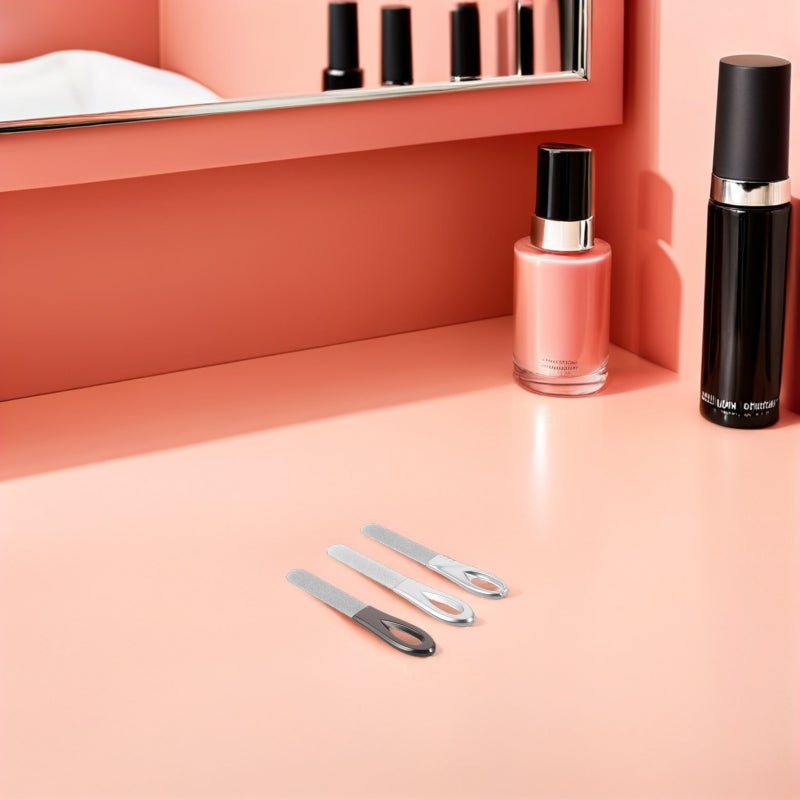 3 Sets Double Sided Nail File with PU Sleeves, Nail Shaper With Anti Handle - Manicure File Portable Toenail Buffer For Thick Toenail Travel - Image 5