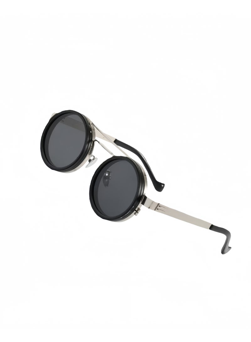 9-level adjustable polarized sunglasses, retro neutral metal frame men's sunglasses, suitable for daily wear in desert driving outdoors - Image 3