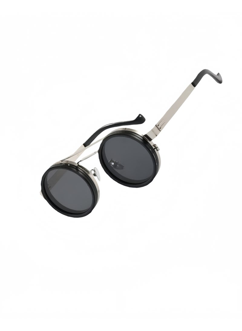 9-level adjustable polarized sunglasses, retro neutral metal frame men's sunglasses, suitable for daily wear in desert driving outdoors - Image 2