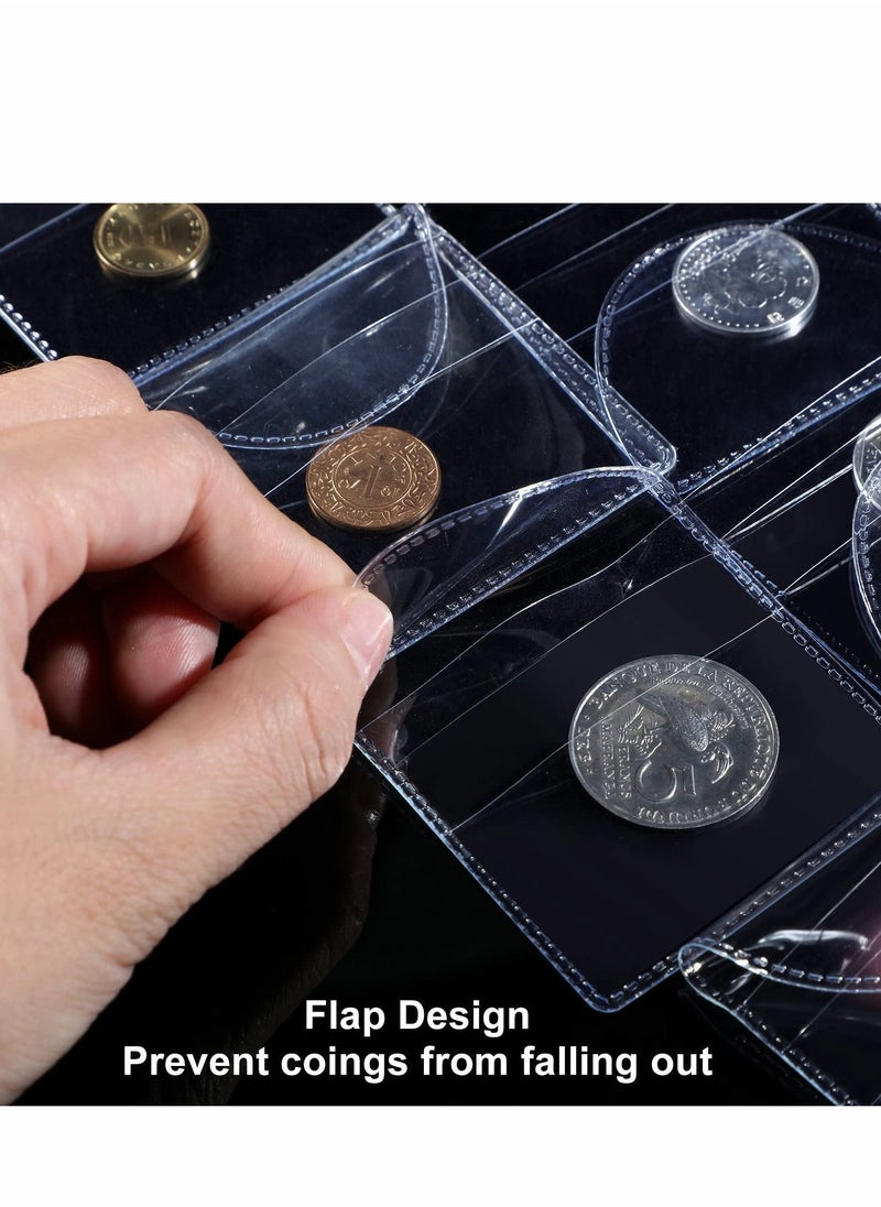 Y&D Single Pocket Coin Sleeves, 50 Pcs Collectors Individual Clear Plastic Sleeves Holders Small Pouch Protector for Coins Jewelry and Items Storage (2.2 Inches)  - Image 3