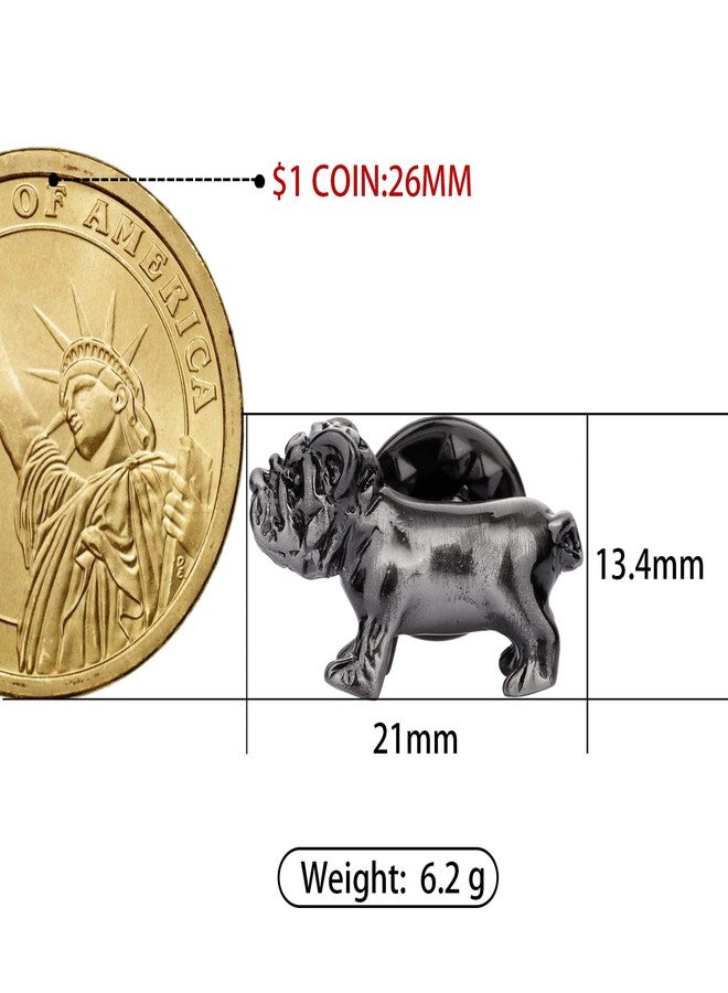 هاوسن دبابيس مينا مبتكرة من هاوسون لتزيين الملابس وحقائب الظهر، هدية، دبوس زينة مرح للسترة للمراهقين من الجنسين، بروش معدني على شكل كلب بولدوغ - Image 4