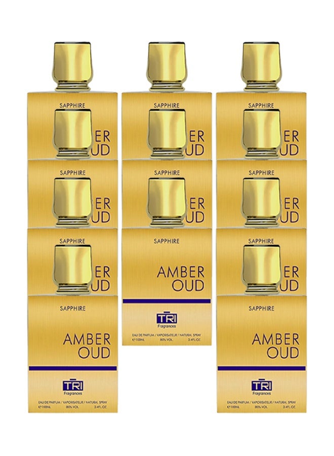 TRI Fragrances 11 Pieces Amber Oud Sapphire Perfume For Unisex 100ml EDP - Image 1