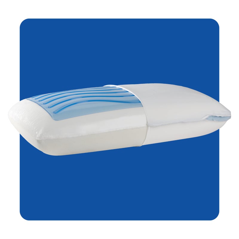 Sealy Dreamlife Standard Size Memory Foam Cooling Pillow with SealyChill Cooling Gel, Removable Machine-Washable Cover, Made in The USA - Image 1