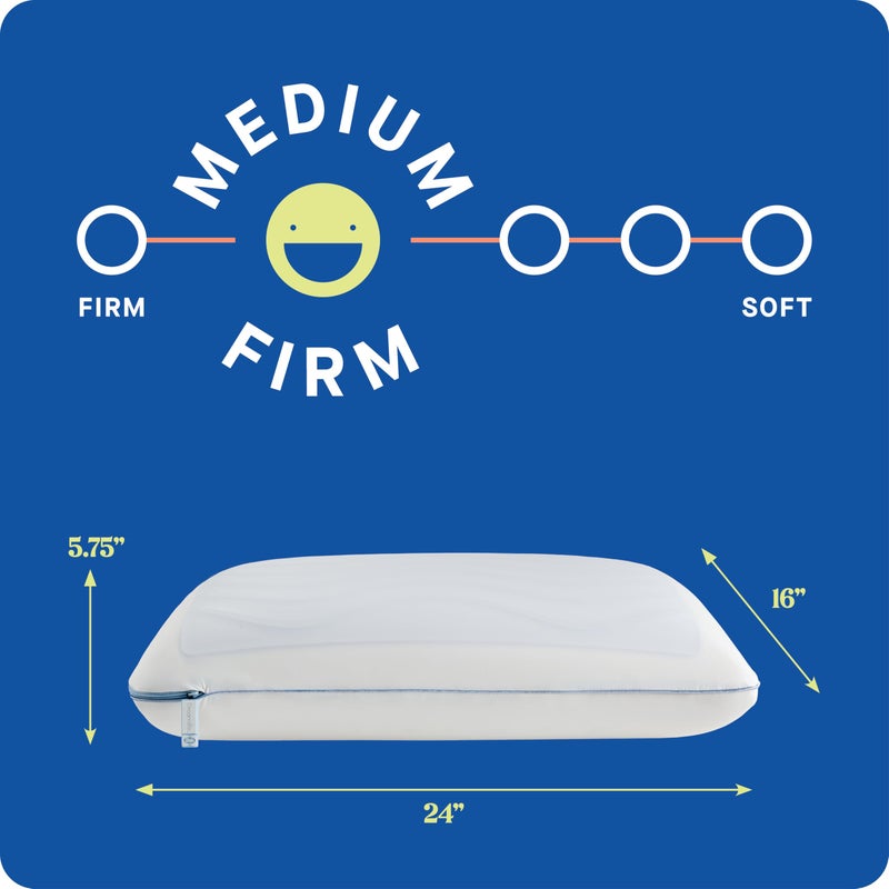 Sealy Dreamlife Standard Size Memory Foam Cooling Pillow with SealyChill Cooling Gel, Removable Machine-Washable Cover, Made in The USA - Image 3