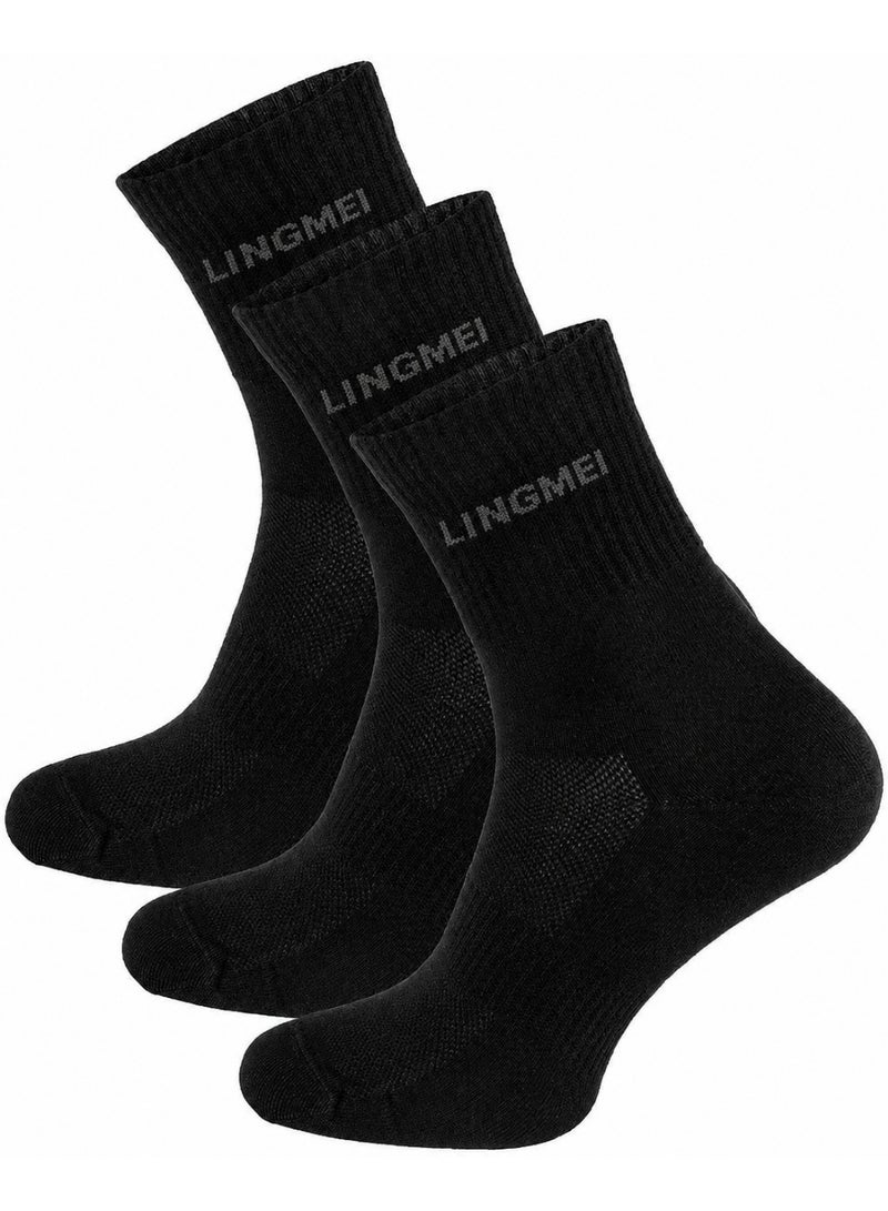 LING-MEI Socks AS 2401 Black – Breathable, Soft & Comfortable Sports Socks