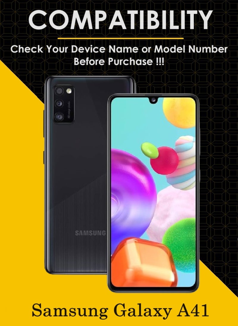 4 Pieces Tempered Glass Screen Protector 5D Designed For Samsung Galaxy A41 Full Glue Edge to Edge Full Screen Coverage And Bubble Free