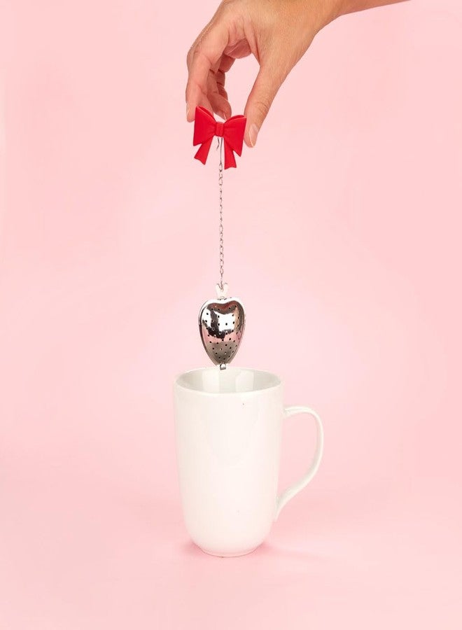 Balvi Tea Infuser Coquette Red with Bow Shape INOX/Silicone - Image 3
