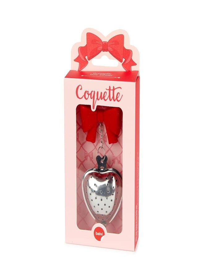 Balvi Tea Infuser Coquette Red with Bow Shape INOX/Silicone - Image 2