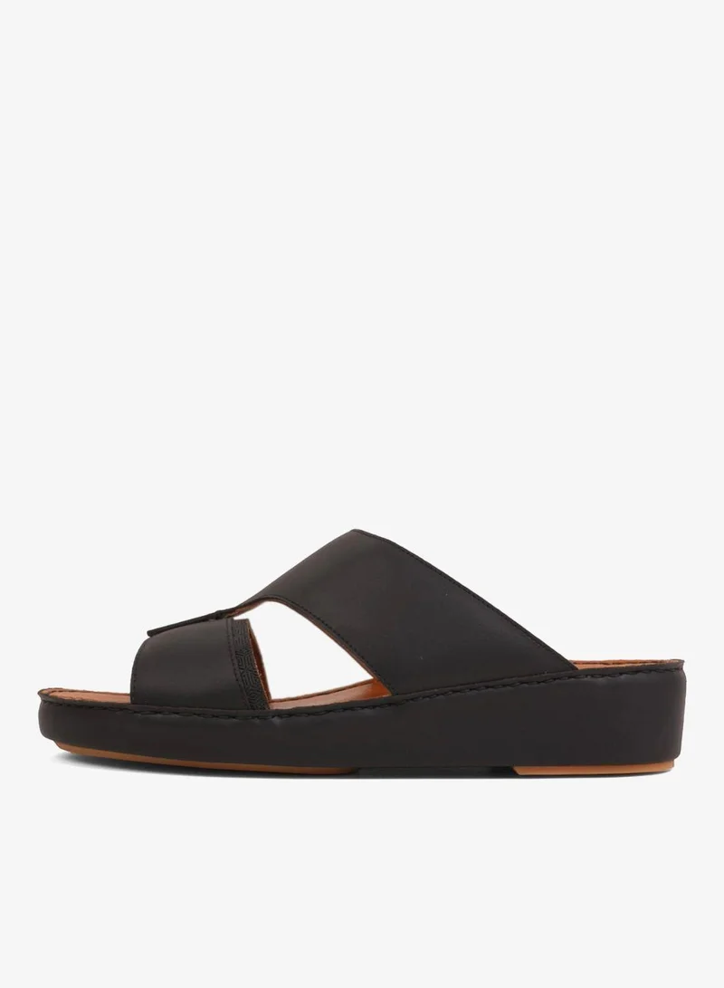 UOMO CAVALIER PREMIUM LEATHER TRADITIONAL ARABIC SANDALS BLACK