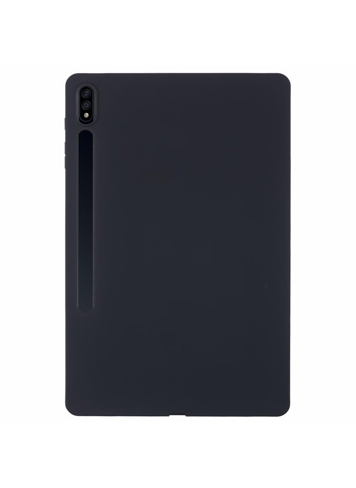 For Samsung Galaxy Tab S8+/Tab S7 FE/Tab S7+ Case Skin-Friendly Touch Soft TPU Tablet Cover - Black - Image 1
