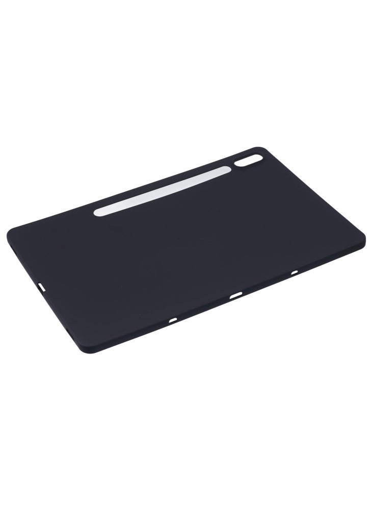 For Samsung Galaxy Tab S8+/Tab S7 FE/Tab S7+ Case Skin-Friendly Touch Soft TPU Tablet Cover - Black - Image 4