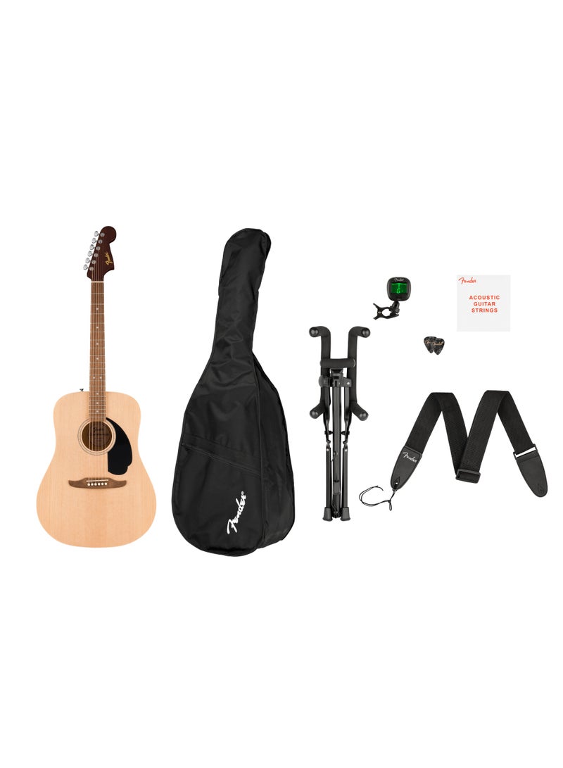 Fender 0974000421 California Debut Redondo™ Acoustic Guitar Pack – Natural