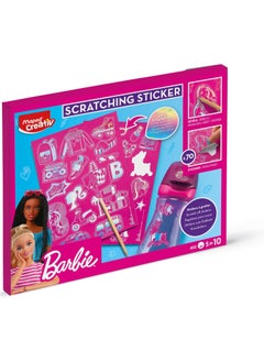 Maped Creative Scratch Art Barbie Scratch Stickers for Children 70 Barbie Stickers with Holographic Effect from 5 Years