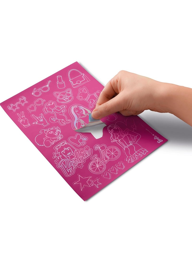 Maped - Maped Creative Scratch Art Barbie Scratch Stickers for Children 70 Barbie Stickers with Holographic Effect from 5 Years - Image 1