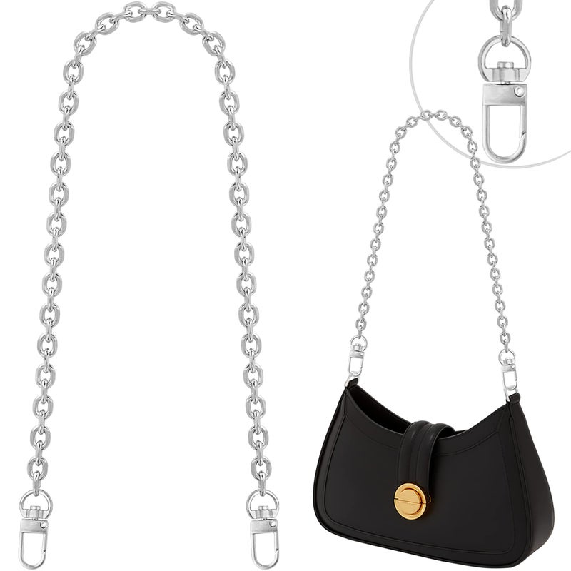 Chewarelly 1 Pcs Purse Chain Strap Cross Body Chain Strap Replacement Chain for Handbag Shoulder Bag PurseO Chain 028 Inch472 Inches120cm Silver