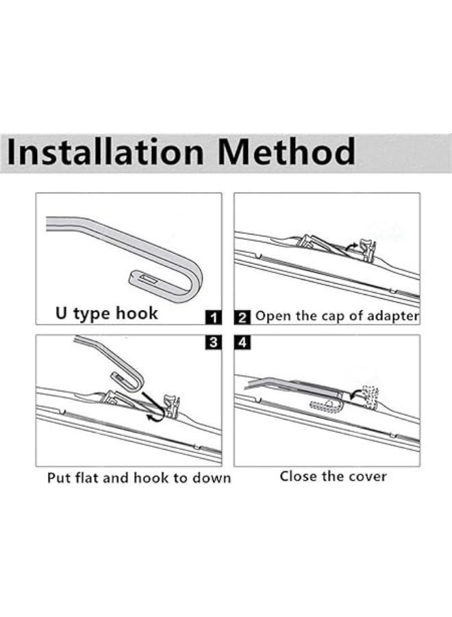 Premium All-Season Windshield Wiper Blade, OEM Quality, Black with Green Edge (26") - Image 3