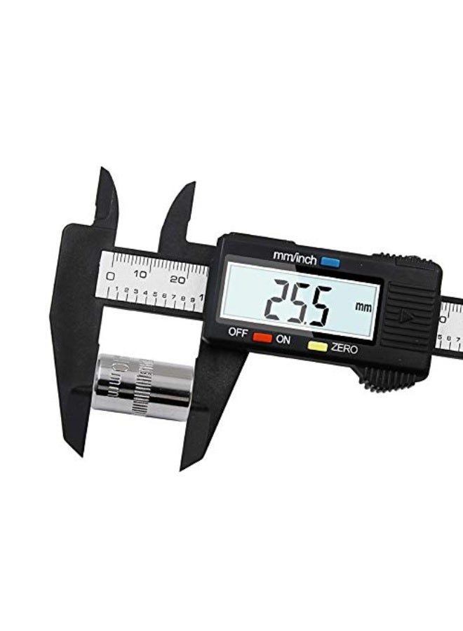 150mm 6 inch LCD Digital Electronic Carbon Fiber Vernier Caliper Gauge Micrometer - Image 2
