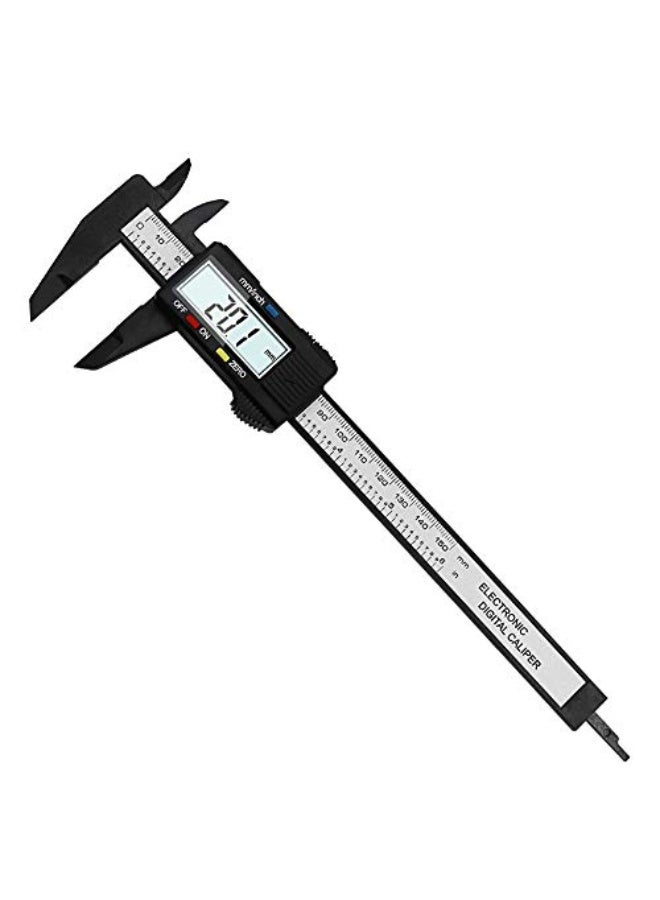 150mm 6 inch LCD Digital Electronic Carbon Fiber Vernier Caliper Gauge Micrometer - Image 4