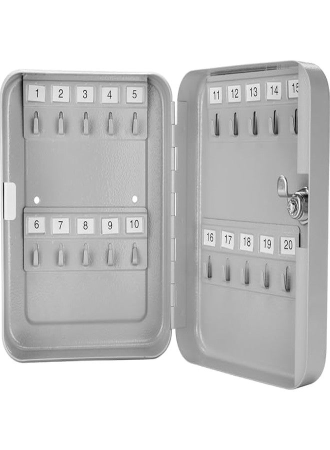 GETZET Cabinet 20 Key Locker Secure Key Box with Lock, Combination Safe Key Security Wall Mount Metal Lock Box with 20 Hooks Use for Property Managers, Homes, Hotel. - Image 2