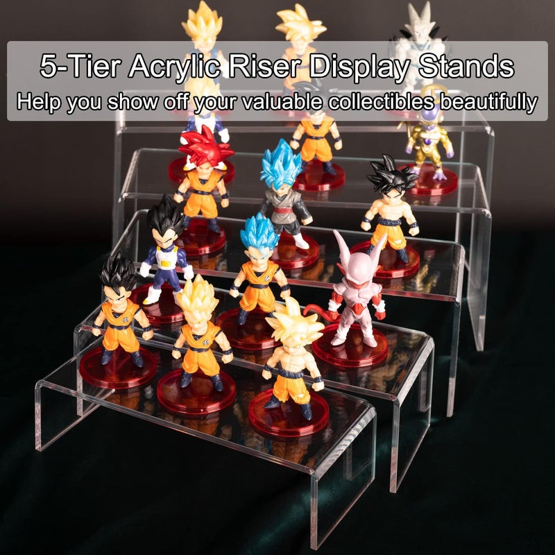 TPGP Rarapop 5 Pcs Clear Acrylic Display Risers for Cupcakes, Figures, and Jewelry - Image 4