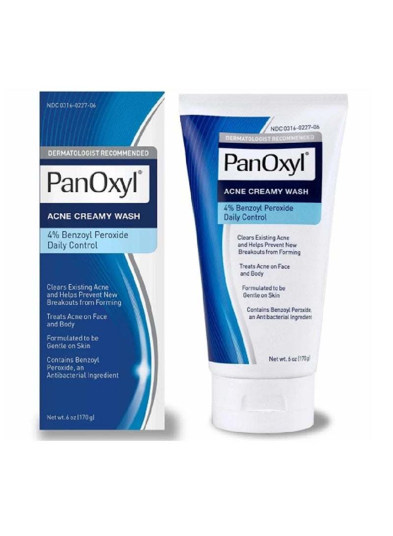 Panoxyl Benzoyl Peroxide 4% Foaming Acne Wash 170g 170ggrams