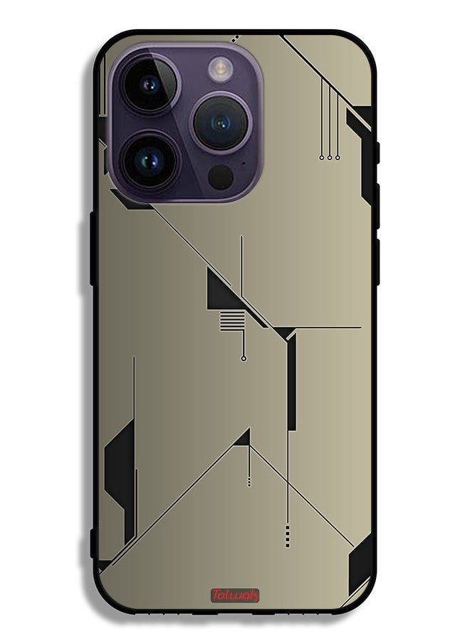 Tolwak Apple iPhone 14 Pro Protective Case Minimalism Abstract Digital Art  - Image 2