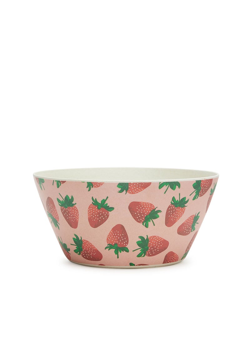 Simply Kitchen Strawberry Bamboo Fiber Small Salad Bowl  - Image 1