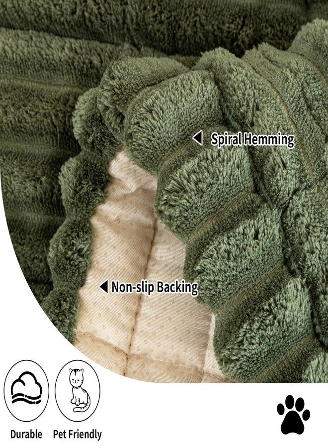 MDSASFD Sofa Couch Cover, Sofa Covers for Dogs Washable, Non-Slip Striped Sofa Slipcovers for Sectional Sofa, Sofa Cover Furniture Protector for L Shaped(Dark Green, 27.6"x 59") - Image 3