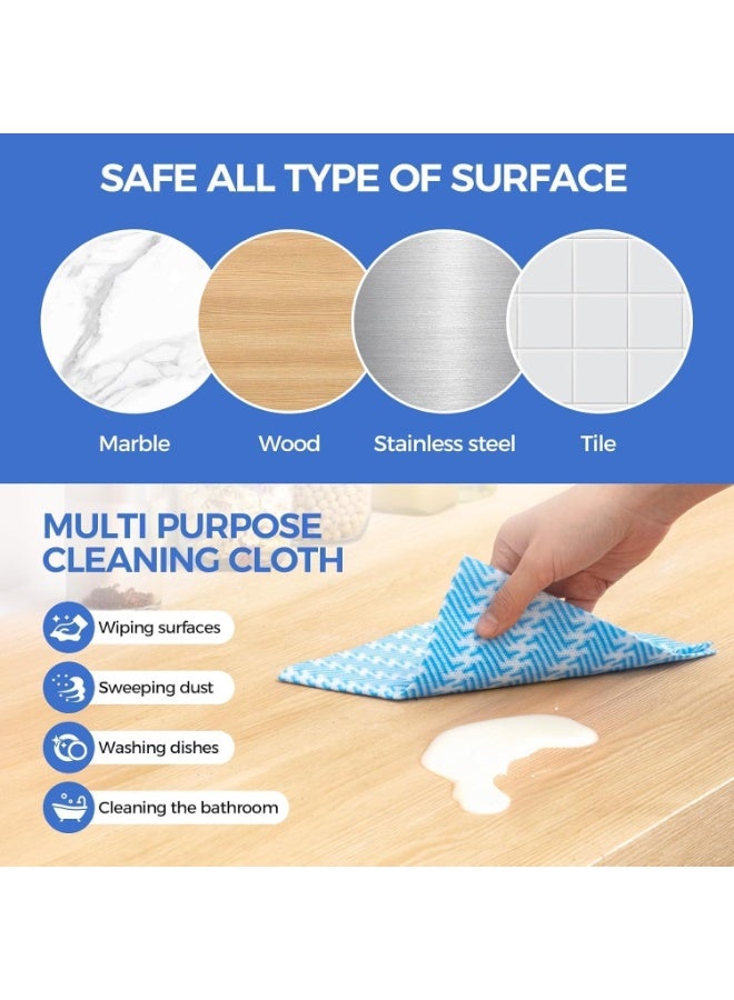 MOMENT مناديل تنظيف قابلة لإعادة الاستخدام MOMENT، مناشف منزلية ومطبخ، قماش تنظيف قابل للتخلص، مناشف أطباق، مناشف مطبخ، مناديل ورقية قابلة لإعادة الاستخدام، مناشف غسيل، متعددة الألوان 150 قطعة/لفة - Image 4