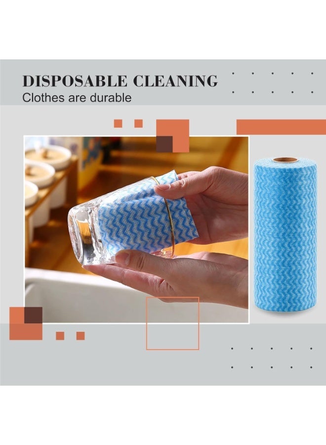 MOMENT مناديل تنظيف قابلة لإعادة الاستخدام MOMENT، مناشف منزلية ومطبخ، قماش تنظيف قابل للتخلص، مناشف أطباق، مناشف مطبخ، مناديل ورقية قابلة لإعادة الاستخدام، مناشف غسيل، متعددة الألوان 150 قطعة/لفة - Image 5