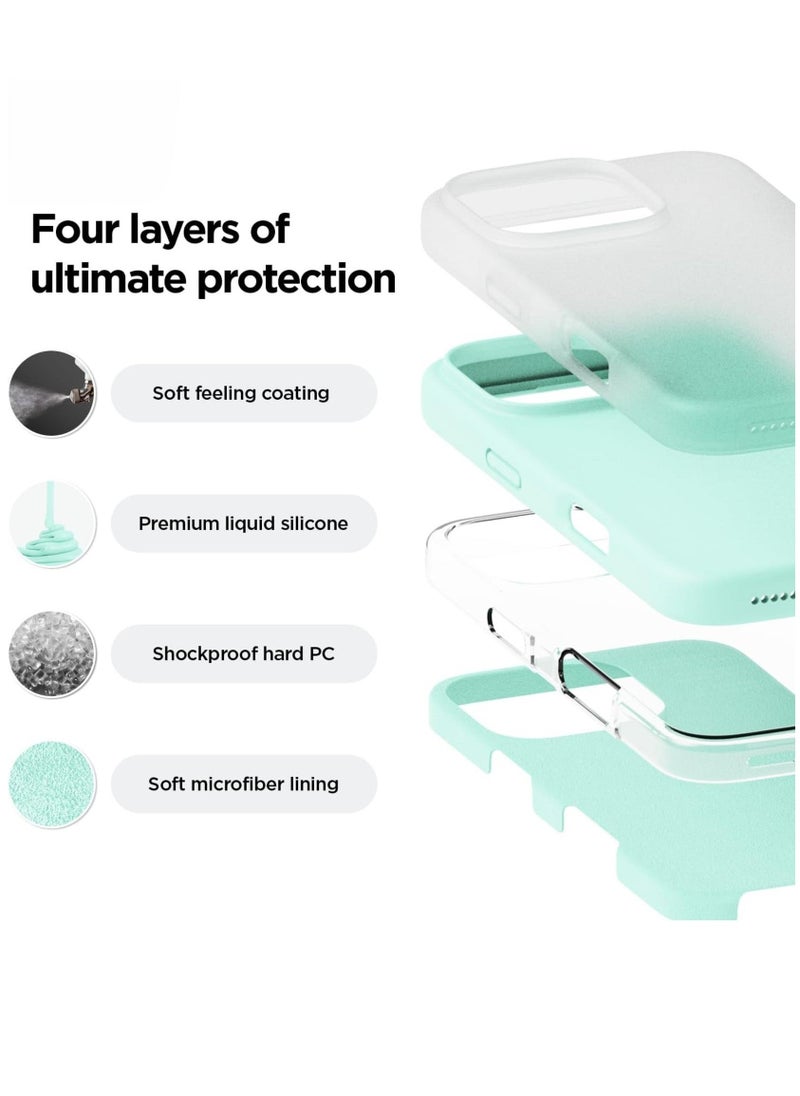 Raxoom iPhone 16 Pro Case Cover - Full Body Protection, Shockproof, Slim, Anti-Scratch Soft Microfiber Lining (Aqua Blue) - Image 2