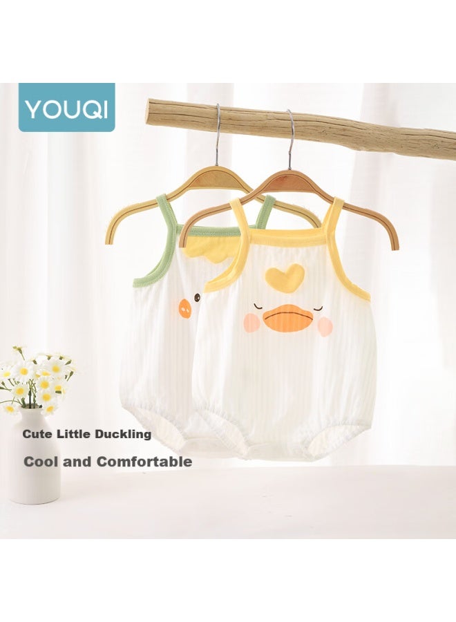 Youqi Baby Romper, Summer Thin Style, Girls' Summer Clothing, Vest, Triangle Bodysuit, Girls' Summer Outfit - Image 1