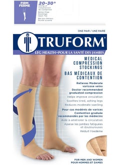 Truform Truform 20-30 mmHg Compression Stocking for Men and Women, Knee High Length, Open Toe  - Image 3